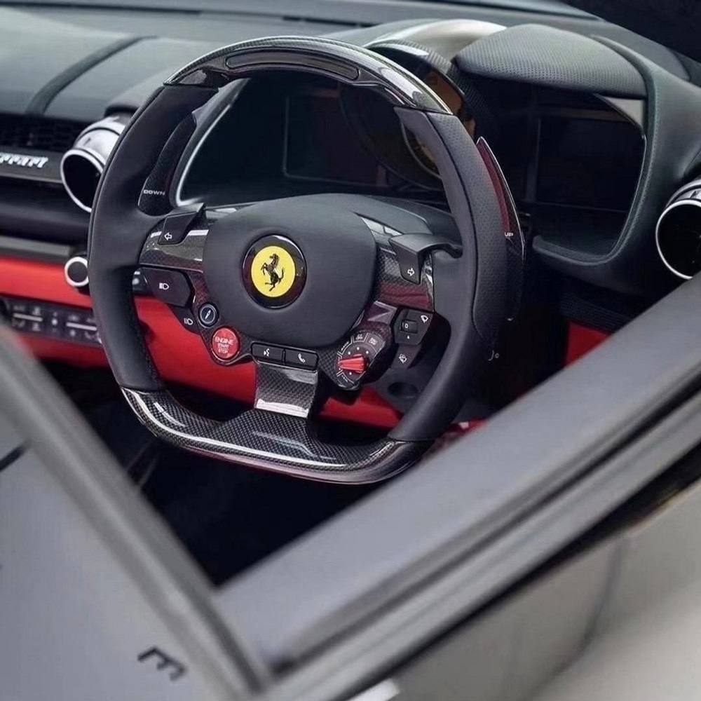 ferrari car  steering wheel