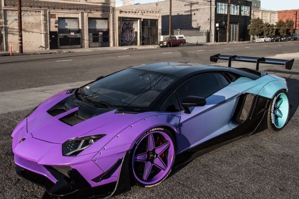 purple lamborghini