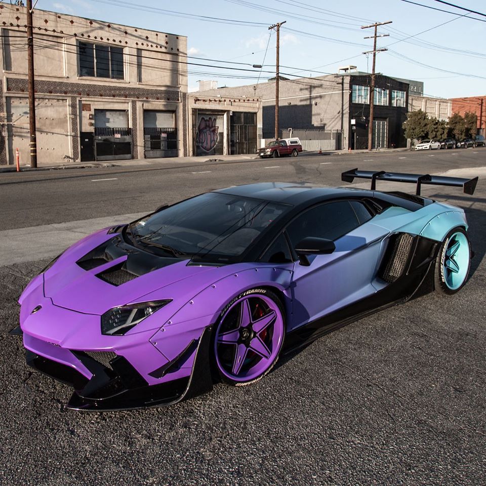 purple lamborghini