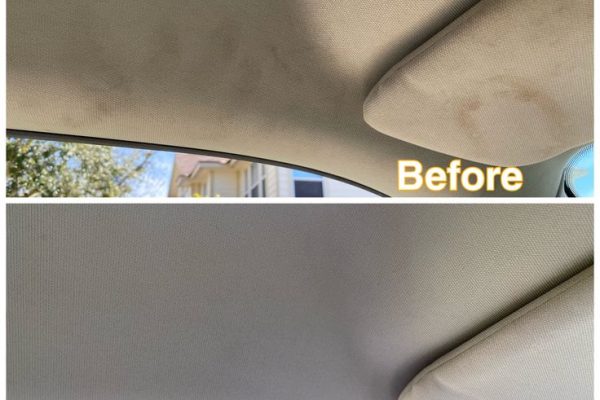 how to clean headliner in car
