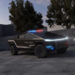 tesla cybertruck police car