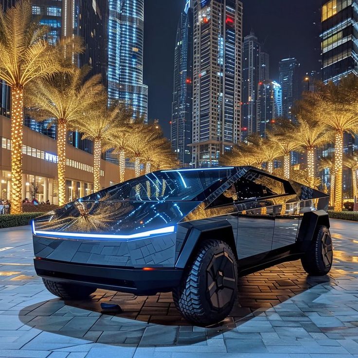 tesla cybertruck police car
