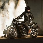 black motorcycle