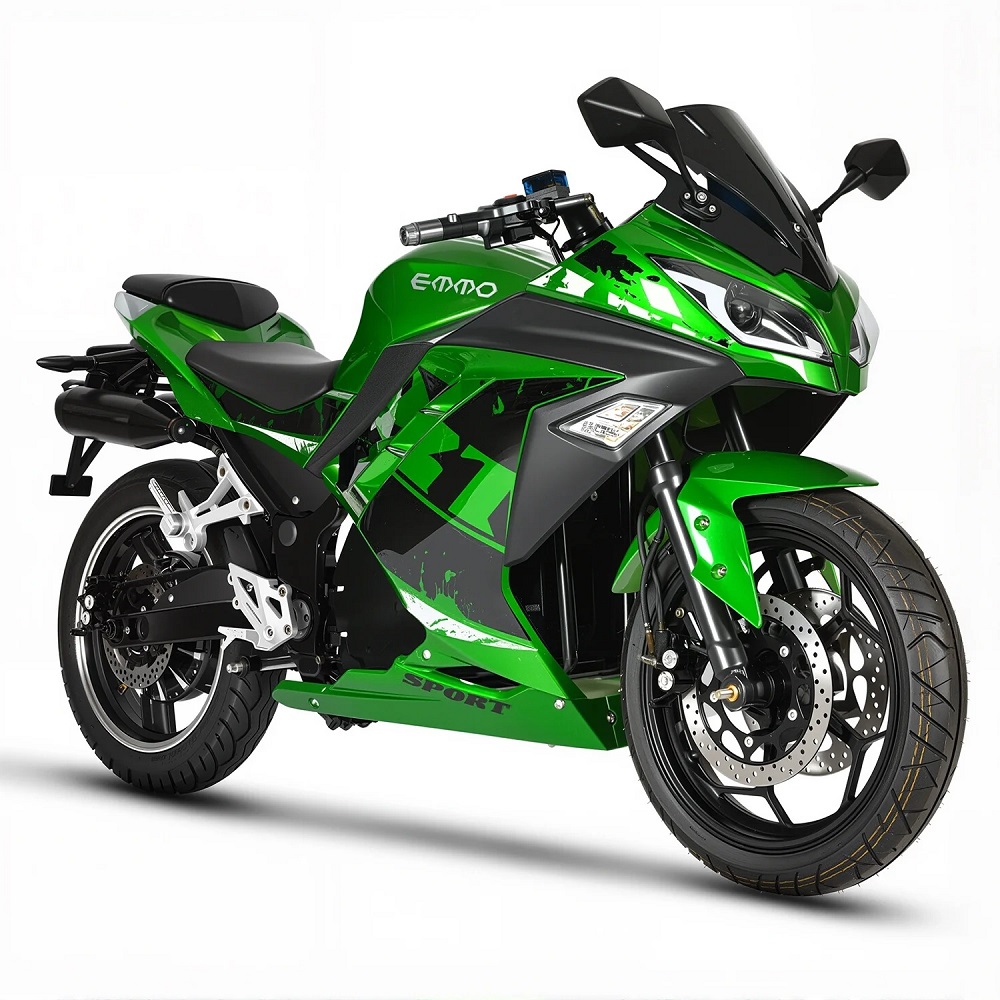 green motorcycle